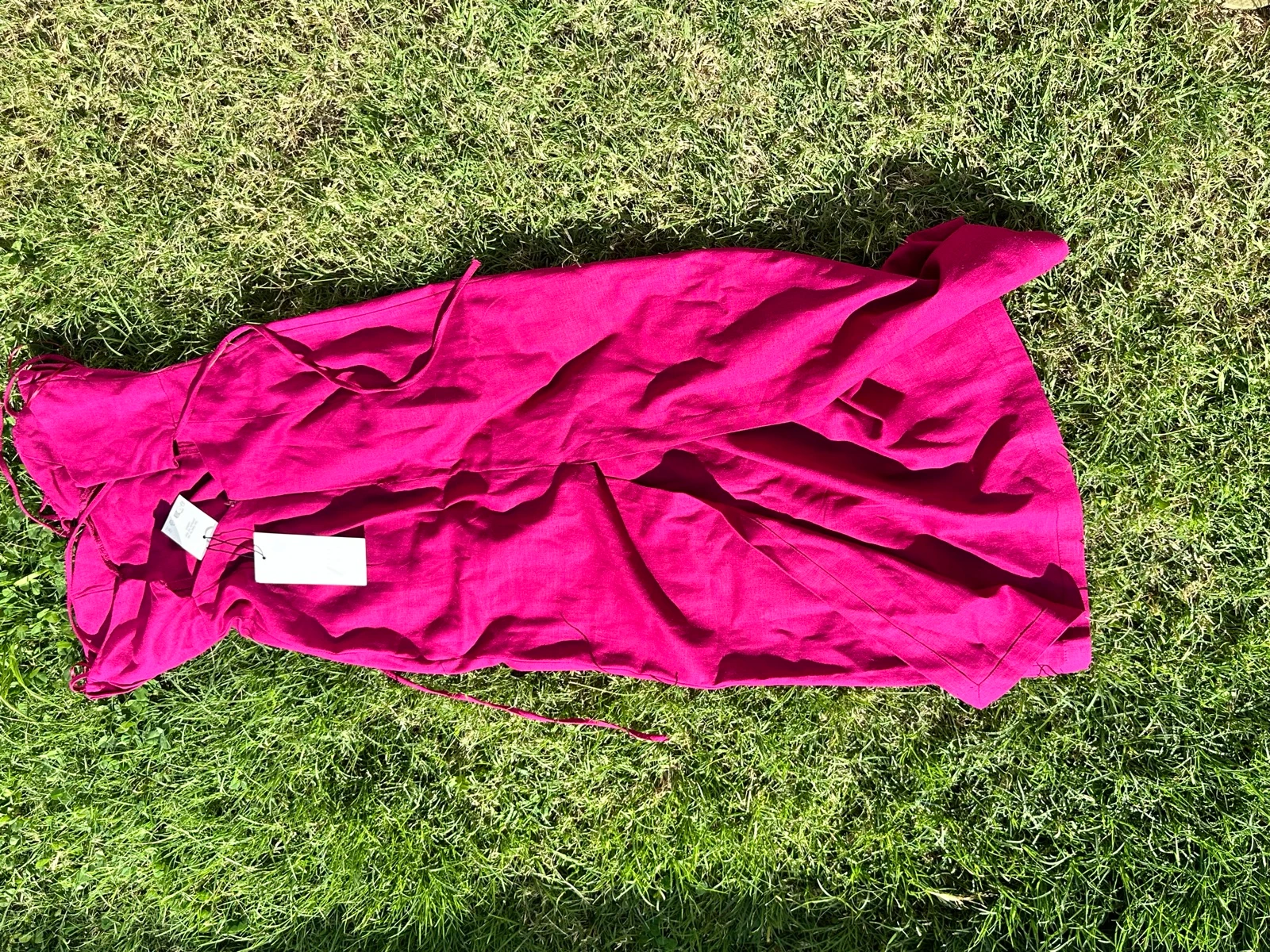 Vestido midi de linho com alças – photo 6